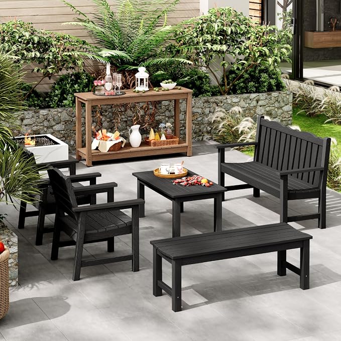 Outdoor Console Table, 440LBS Weight Capacity, 2-Tier Multifunctional Buffet - Image 9