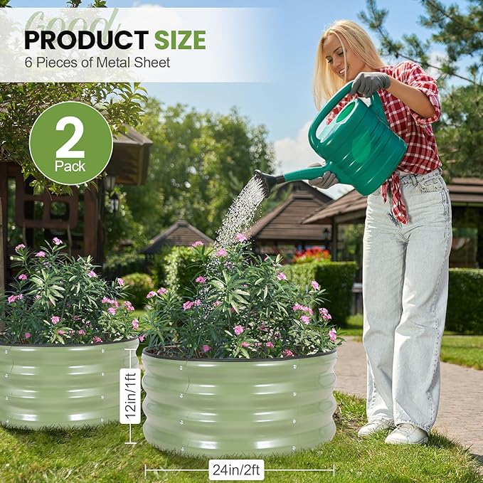 G GOOD GAIN Round Raised Garden Bed - Image 2