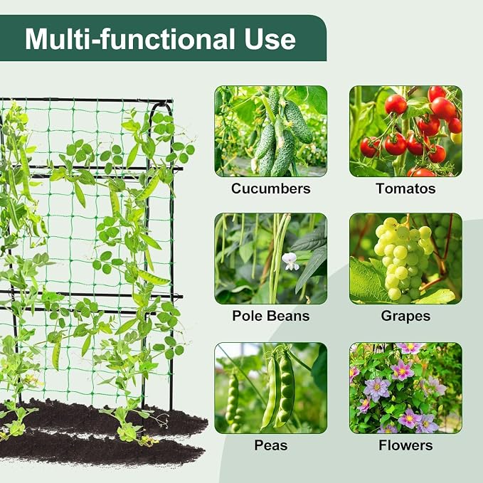 Cucumber Trellis for Raised Bed, 4 feet Garden Trellis for Climbing Plants - Image 4