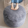 HIGOGOGO Round Stuffed Pouf Ottoman, Corduroy Poufs by HIGOGOGO