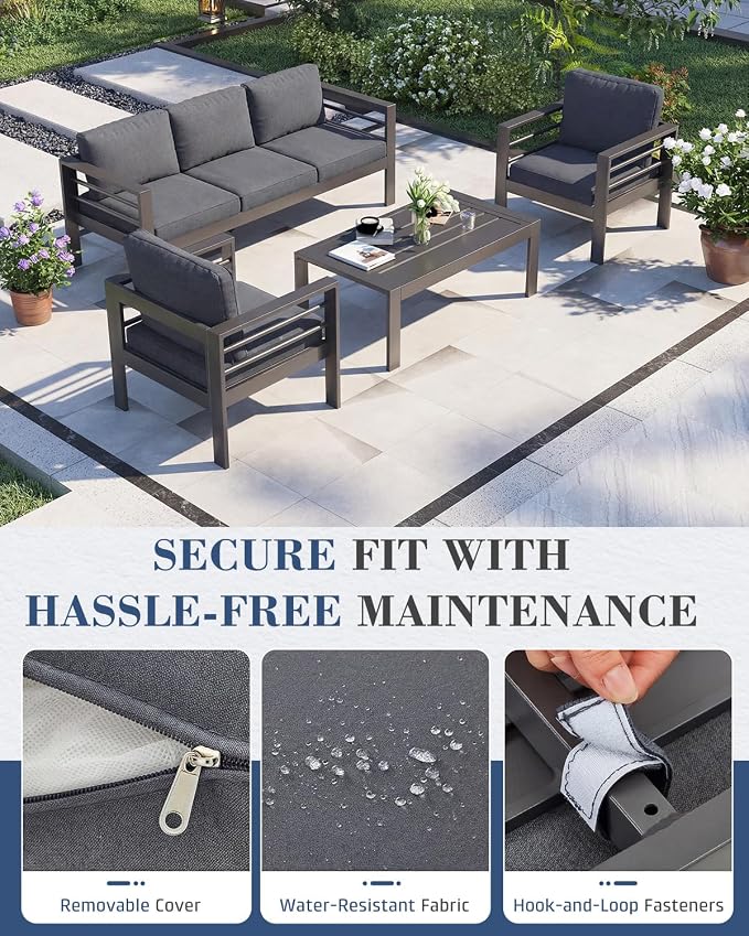 AECOJOY Aluminum Patio Furniture Armchair - Image 4