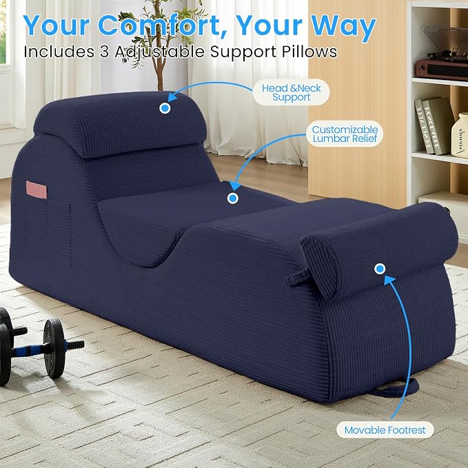 ijuicy 25" Wide Corduroy Yoga Chair, Yoga Lounge Chair - Image 5