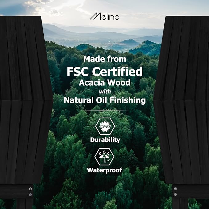 Melino Wooden Folding Outdoor Side Table, FSC Certified Acacia Weatherproof - Image 7