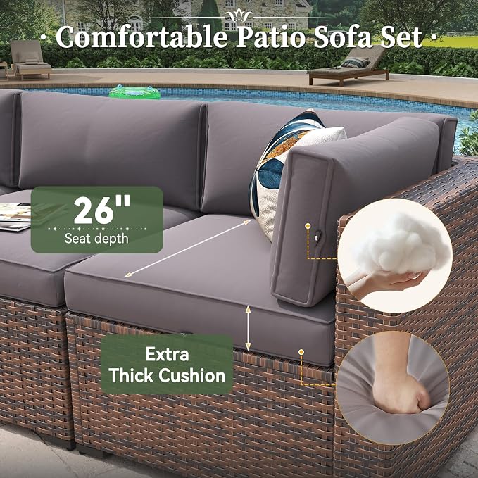Aoxun 15 Piece Patio Furniture Set - Image 3