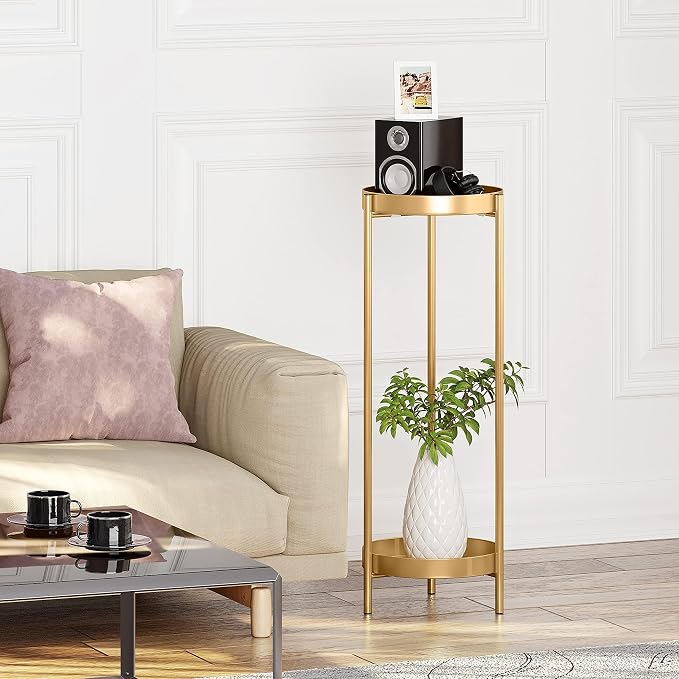 Metal Gold Tall Plant Stand Indoor or Outdoor - Image 6
