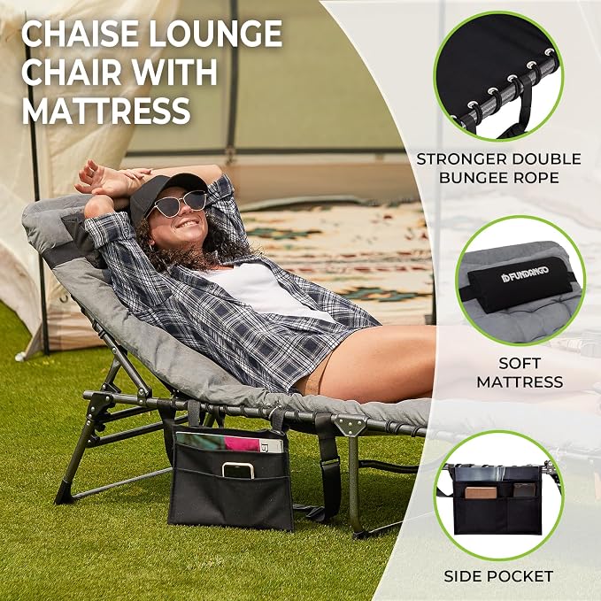 FUNDANGO Folding Chaise Lounge Chair - Image 4