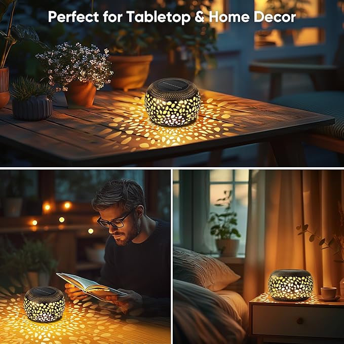 Solar Lantern Outdoor Patio Decor: 4 Pack Solar Lanterns Outdoor Waterproof - Image 6
