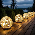 Solar Globe Lights Outdoor Waterproof-Solar Balls Garden-Cracked Glass Ball by JKIMK
