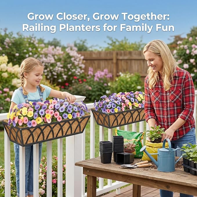 HFHOME 24 inch Window Deck Rail Planter - Image 5