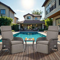 Belord Versatile Outdoor Recliner Chair Set of 3 by Belord