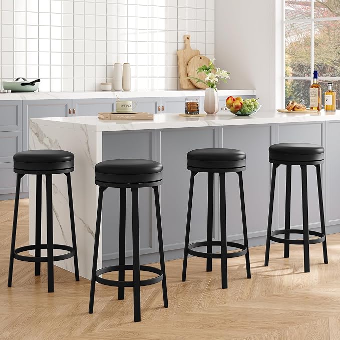 IDEALHOUSE 30'' Swivel Bar Stools Set of 4 by IDEALHOUSE