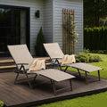 Kozyard Aluminum Outdoor Chaise Lounge Chair, Adjustable Reclining Patio Lounge by Kozyard