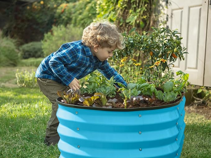 Plant & Plot Galvanized Raised Garden Beds Outdoor // 4×2×1 ft Planter Raised - Image 5