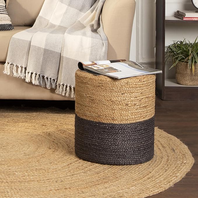 REDEARTH · Cylindrical Pouf Foot Stool Ottoman - Image 8