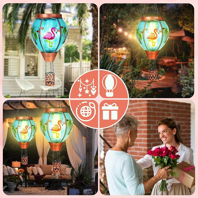2 Pack Solar Hot Air Balloon Lantern - Image 6