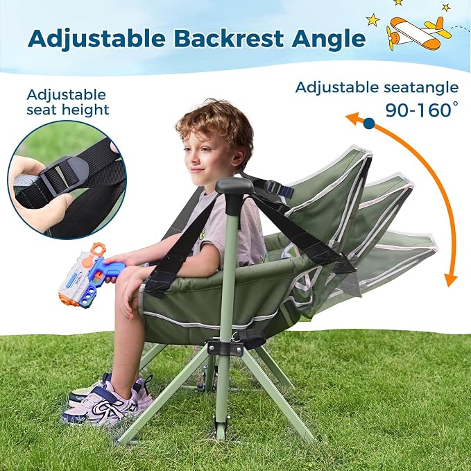 Kids Hammock Chair, Adjustable Kids Camping Chair, Folding Chair - Image 3