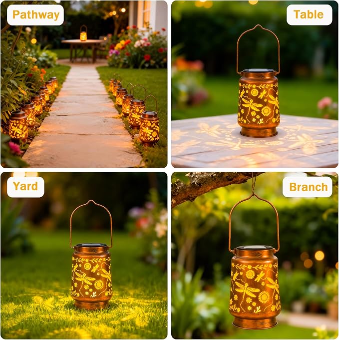 Dragonfly Solar Lantern Lights, Outdoor Lanterns - Image 5