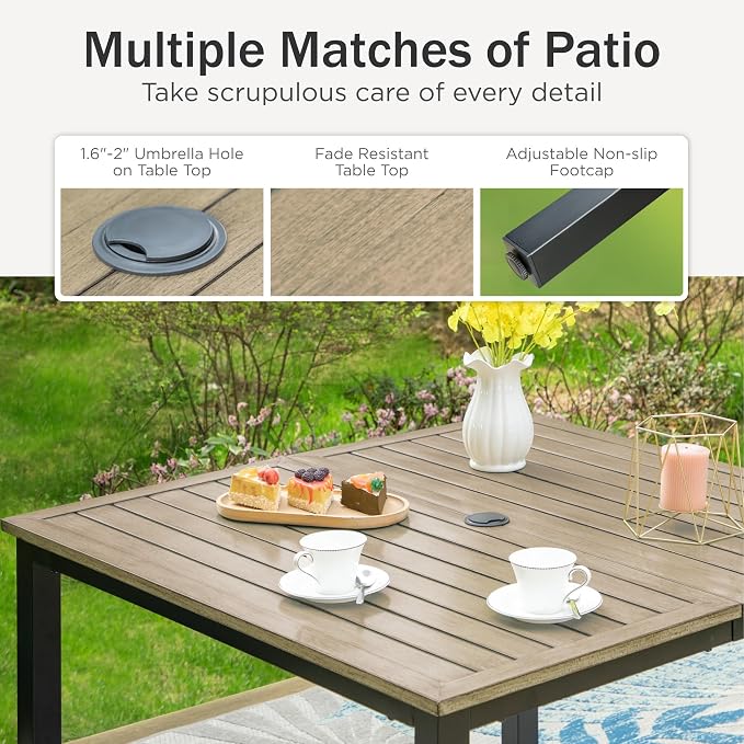 PHI VILLA 5 Pieces Outdoor Dining Set - Image 6