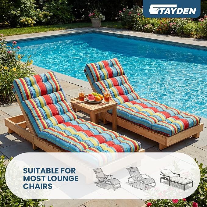 Outdoor Lounge Chair Cushions, Chaise Lounge Chair Cushions Replacement - Image 4