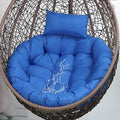 Wicker Egg Chair Cushions Replacement Outdoor Waterproof Blue Hanging Basket by Eoieov