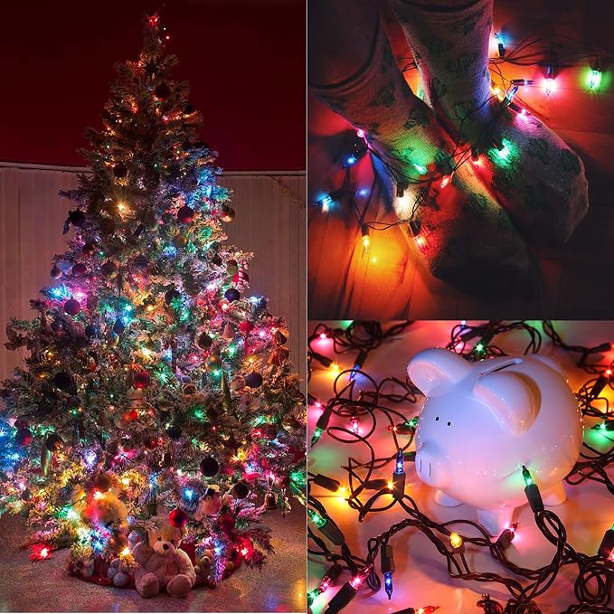 3 Sets Christmas Lights, 120V UL Certified Connectable Xmas Tree Light - Image 3