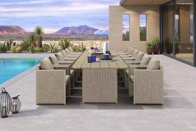 PURPLE LEAF Outdoor Dining Set for 12 by PURPLELEAF