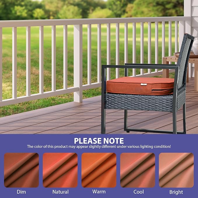 Outdoor Chair Cushions Set of 4 -Waterproof Outdoor Seat Cushions - Image 7