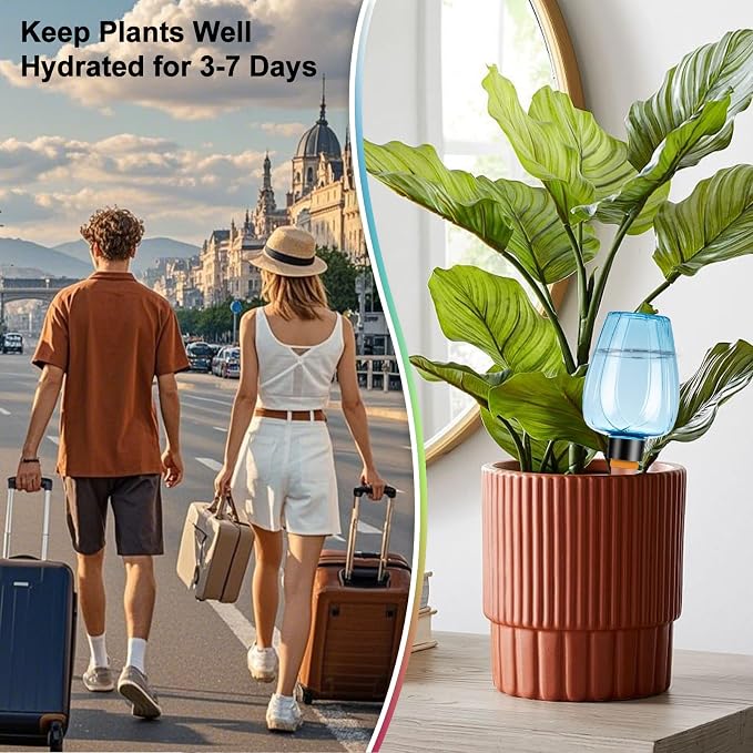4 Pcs Plant Watering Globes Self Watering Planter Insert Plants Top Fill Water - Image 5