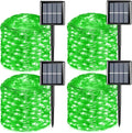QITONG 4 Pack Solar St. Patricks Fairy Lights, Each 33ft 100 LED Green by QITONG