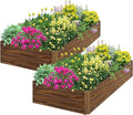 SnugNiture 2 Pcs 6x3x1FT Raised Garden Bed Galvanized Planter Garden Boxes by snugniture