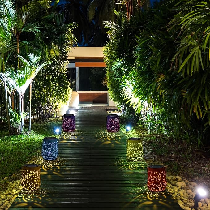 Woanger 6 Pcs Solar Lanterns Outdoor Waterproof - Image 2