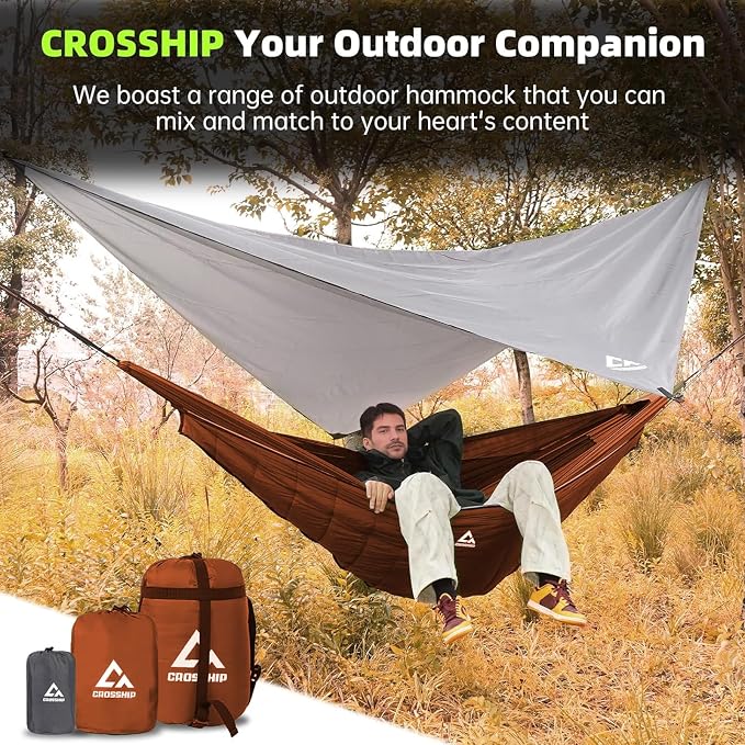 Camping Hammock with Mosquito Net, Underquilt & Rain Fly Tarp – 2 Person - Image 6