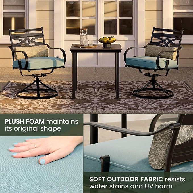 Hanover Montclair 3-Piece Outdoor Bistro Set - Image 10