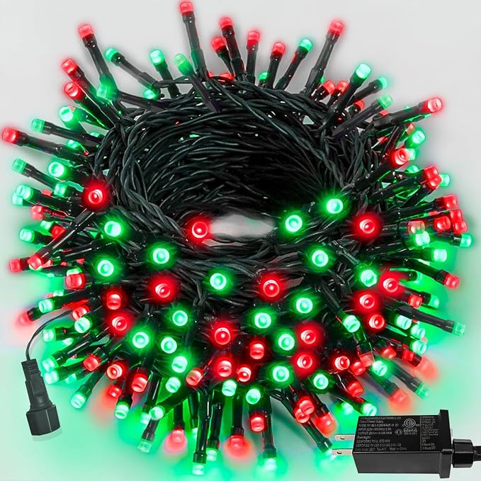 75.8 FT 200 LED Red and Green Christmas Lights Indoor Outdoor, Timer & Memory by PRODUCTS
