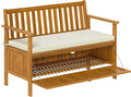 Outsunny Outdoor Bench with Storage Box, 28 Gallon Outdoor Storage Bench by Outsunny