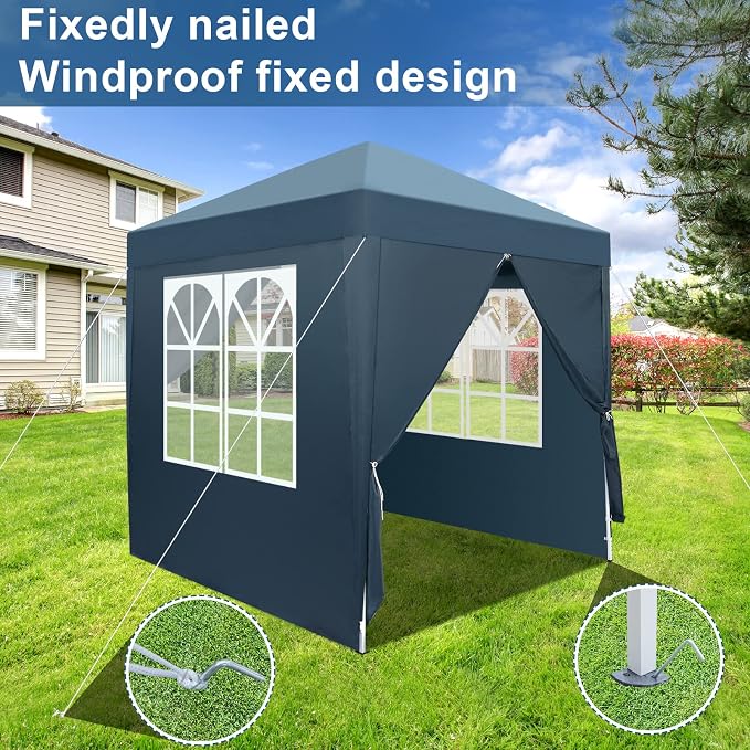 Outvita 6.5x6.5ft Pop Up Canopy Tent, Outdoor Instant Shelter Folding Canopy - Image 8