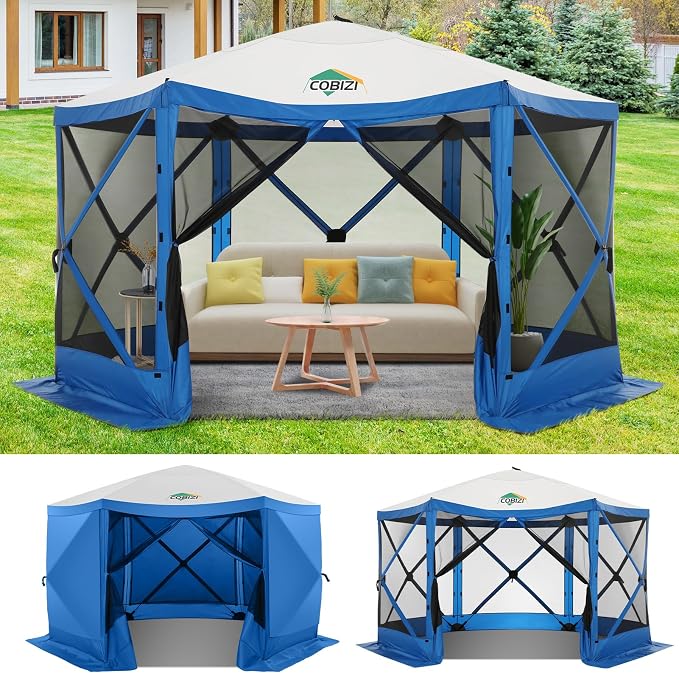 COBIZI 12x12 FT Pop Up Canopy Shelter Tent, Large Gazebos On Clearance by COBIZI