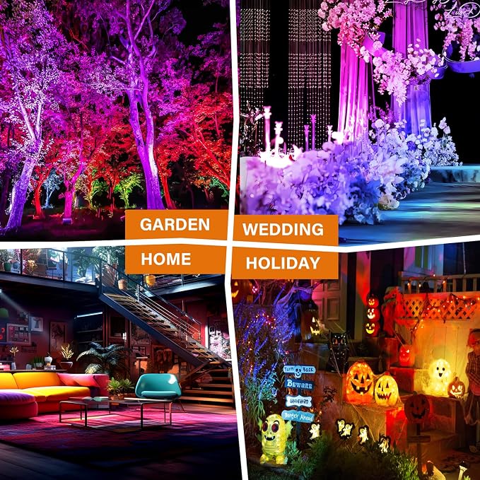 5W RGBW Landscape Lights, 16 Color Changing Spotlight 110V 120V Outdoor - Image 7