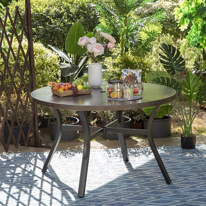 Sophia & William Patio Dining Set 5 Pieces, 4 x Patio Dining Chairs Textilene - Image 6