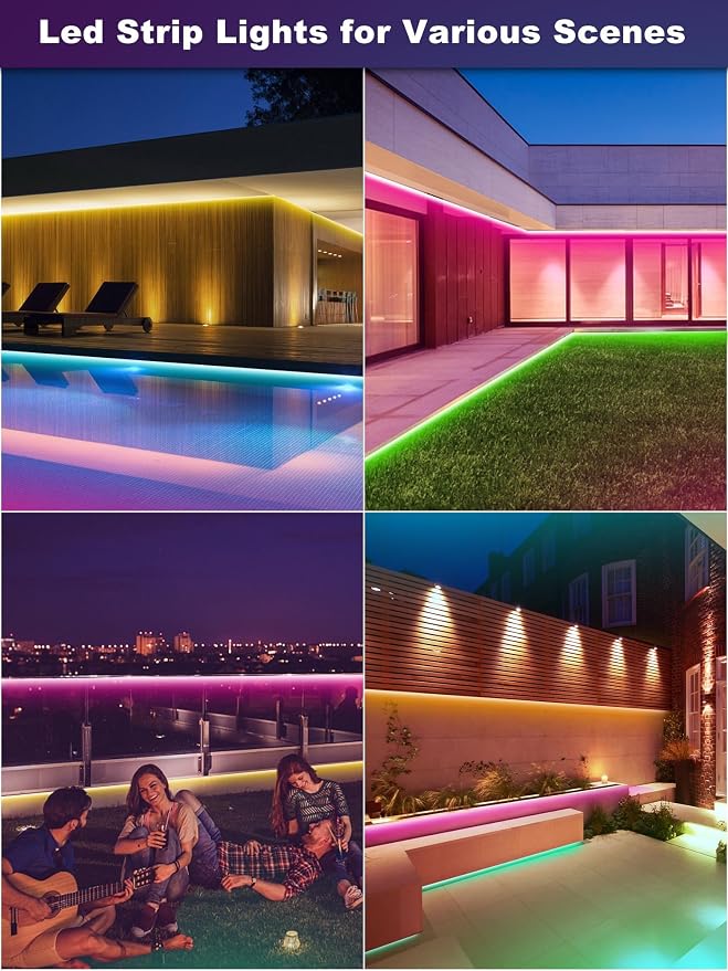 Outdoor Led Strip Lights Waterproof 400ft, Ip68 Outside Led Light Strip - Image 4