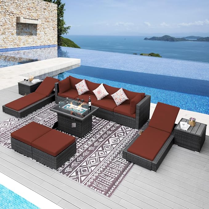 NICESOUL 11 Piece Sectional Outdoor Set by NICESOUL