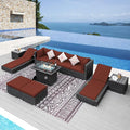 NICESOUL 11 Piece Sectional Outdoor Set by NICESOUL