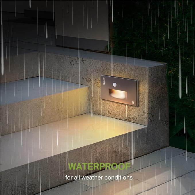 ASD LED Recessed Step Light Fixture, Dusk to Dawn Outdoor Tread Lighting | 3CCT - Image 6