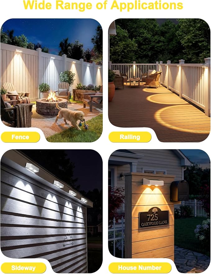 Solar Fence Lights Outdoor - Image 8