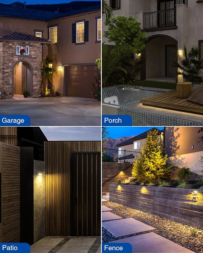 Peasur Solar Lights Outdoor Waterproof, Warm White Motion Sensor Lights Dusk to - Image 7
