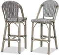 PURPLE LEAF French Bar Stools Set of 2 Champagne Print Finish Outdoor Bar Stools by PURPLELEAF