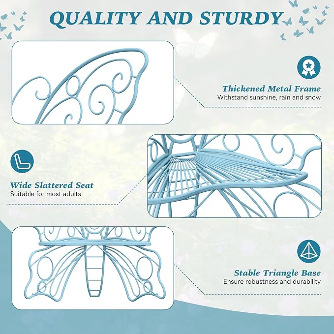 36 Inch Outdoor Bench, Cute Garden Bench - Image 6