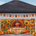 ANNA QUEEN Thanksgiving Garage Door Banner 6 x 13FT, Cute Turkey by ANNAQUEEN