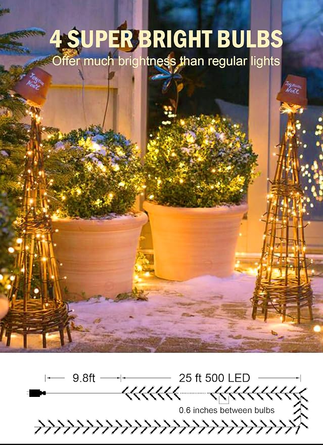 Cluster-Lights-Christmas-Tree-Lights-Outdoor, 1000 LED 50 Ft Christmas - Image 5