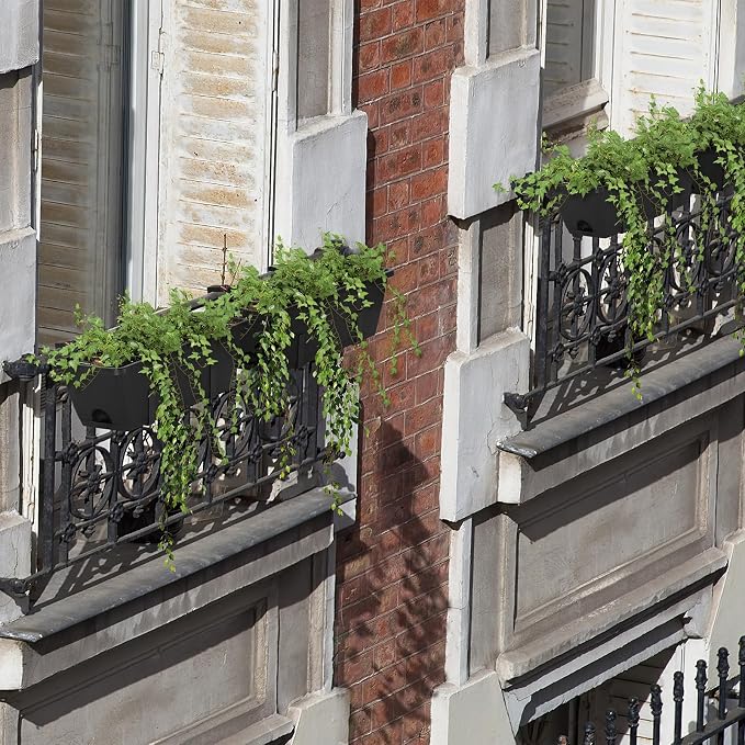 ETELI Railing Planter Hanging and Planter Box Brackets Set 6 Pack Adjustable - Image 6